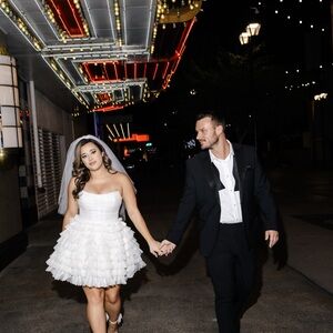 White ruffle dress by Watters